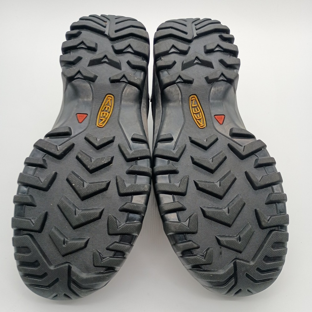 Keen Steens Waterproof Hiking Shoes Mens 9 Brown Grey Leather Low Top - Picture 10 of 11